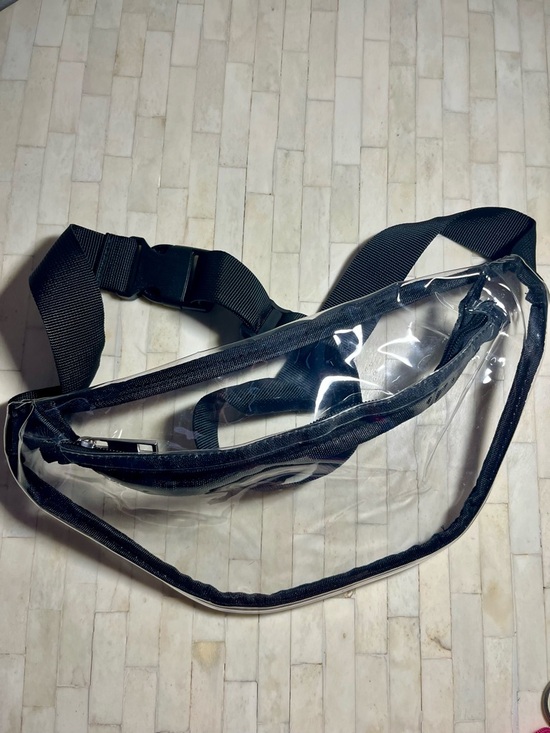 None Handbags - Transparent Belt Bag - Clear PVC Black Trim Fanny Pack